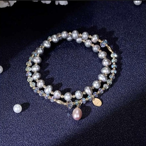 Women's double-loop bracelet - Picture 1 of 12